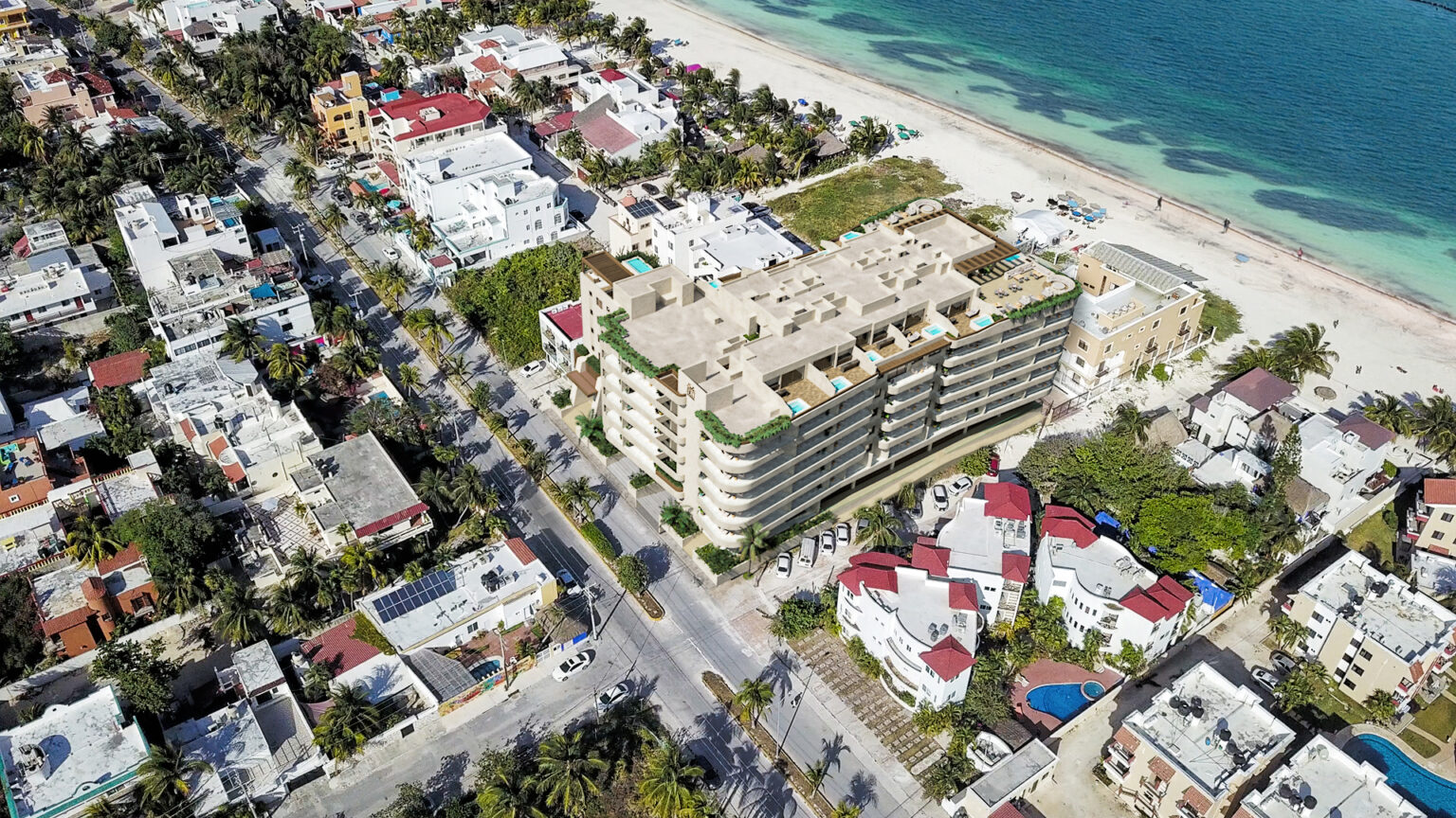 Puerto Morelos Drone Sole Blu View
