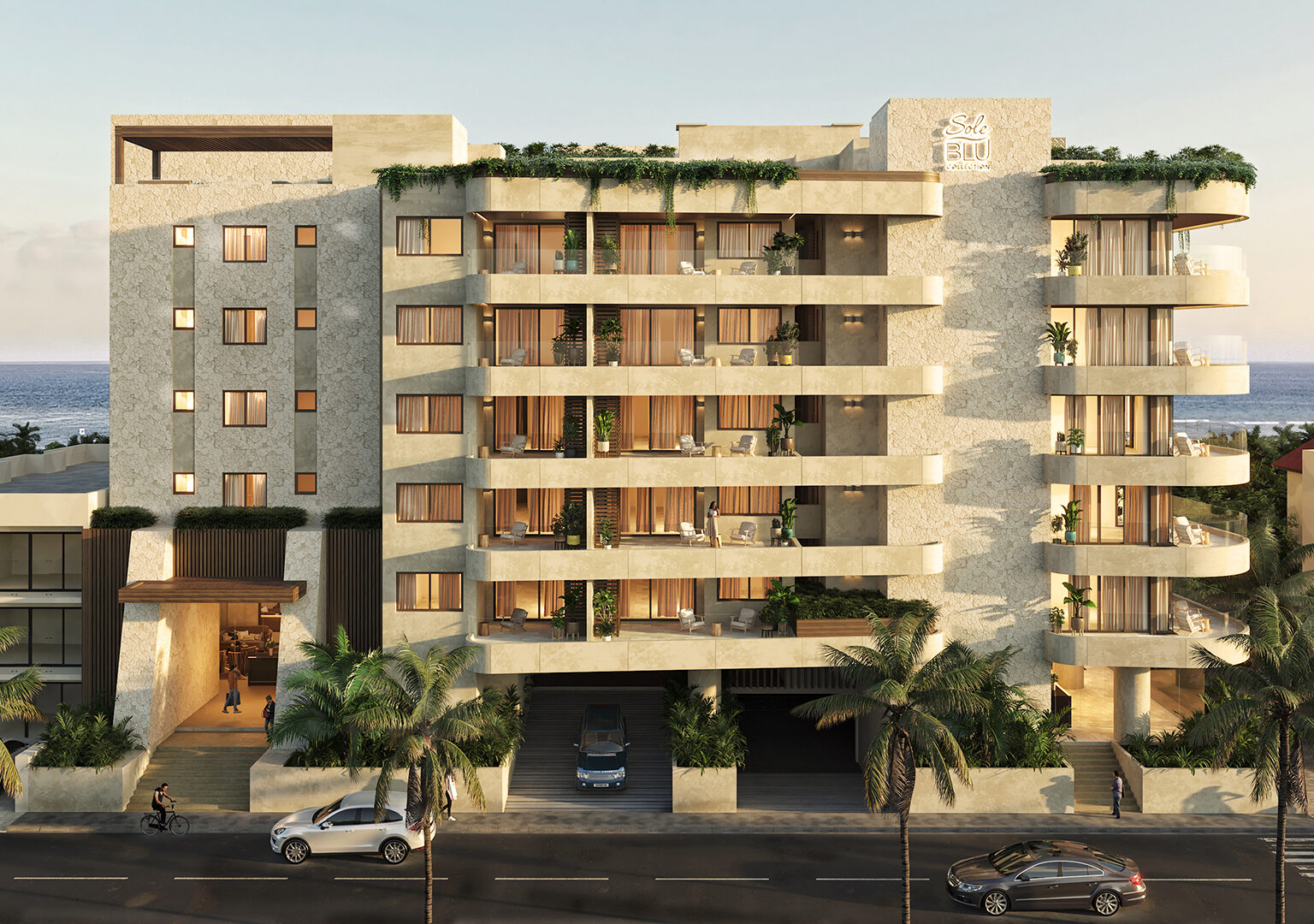 Fachada Condominio Sole Blu Riviera Maya