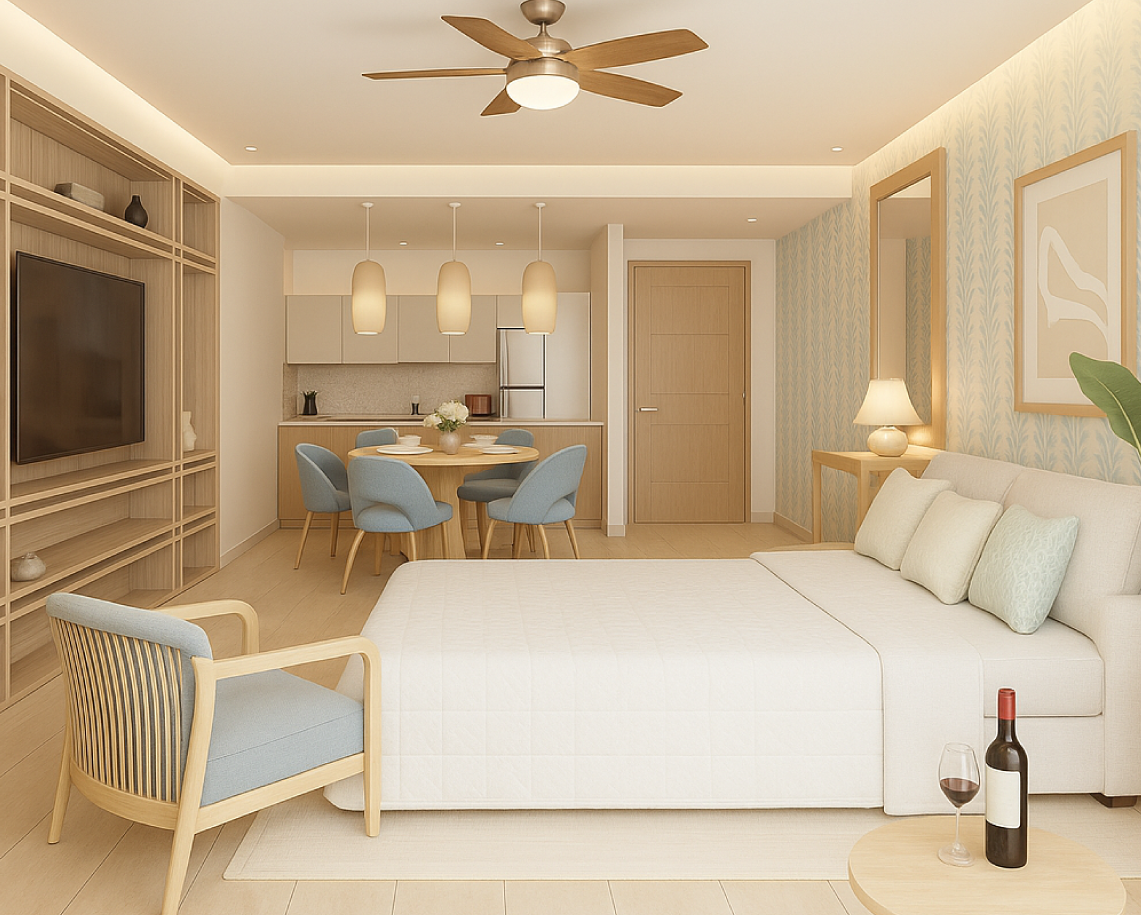 Recámara del Grand One Bedroom