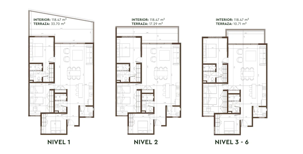 Plano Tipo B · Arbolada Residential Suites