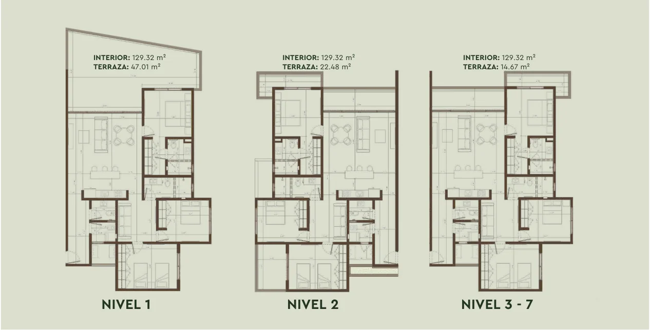 Plano Tipo C · Arbolada Residential Suites