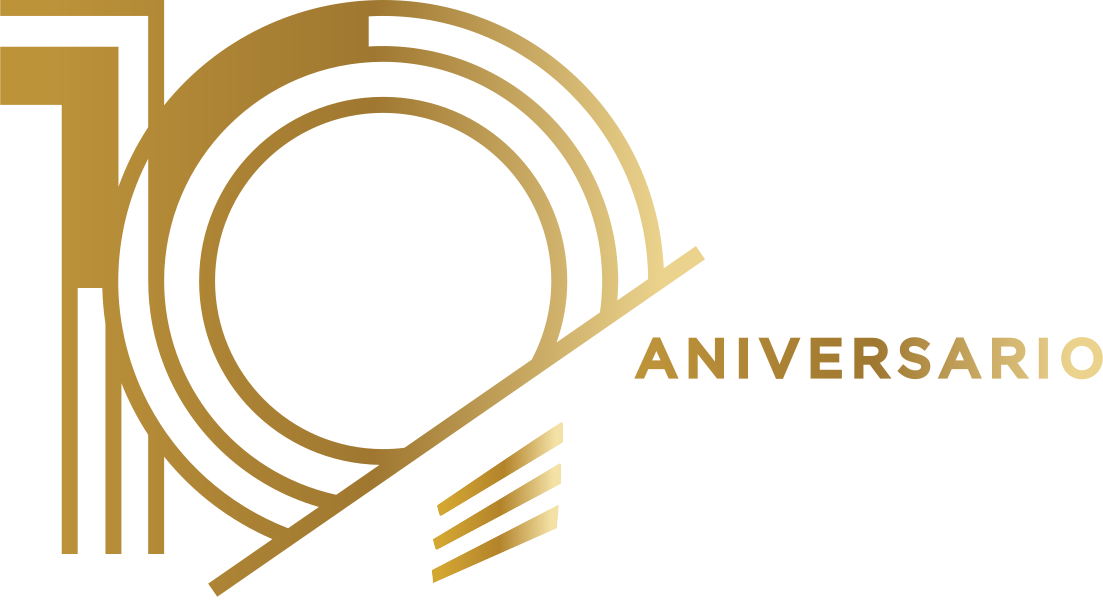 Logo de aniversario de Eleva Capital Group para fondos oscuros